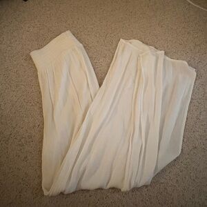 Shade & Shore Cream Wide Leg Pants